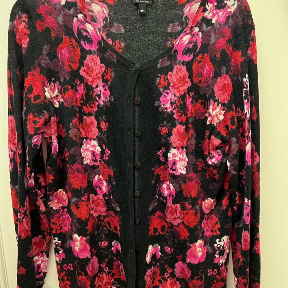 Talbots floral sweater